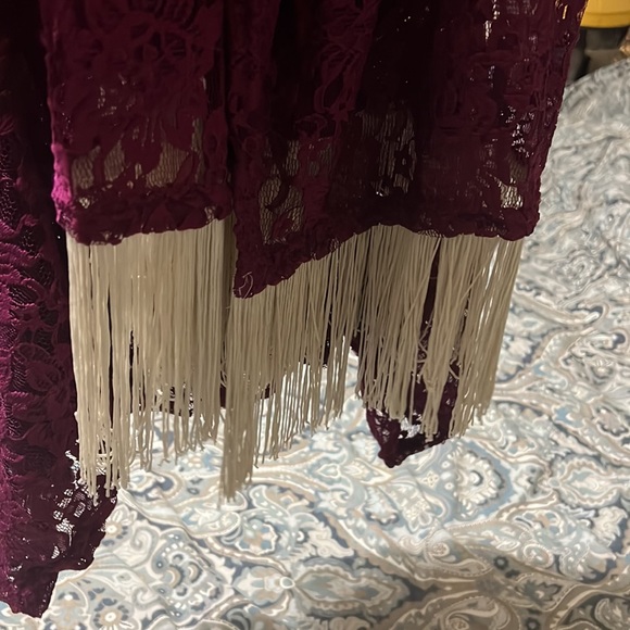 EUC deep raspberry color lularoe Monroe, size large - Picture 3 of 3